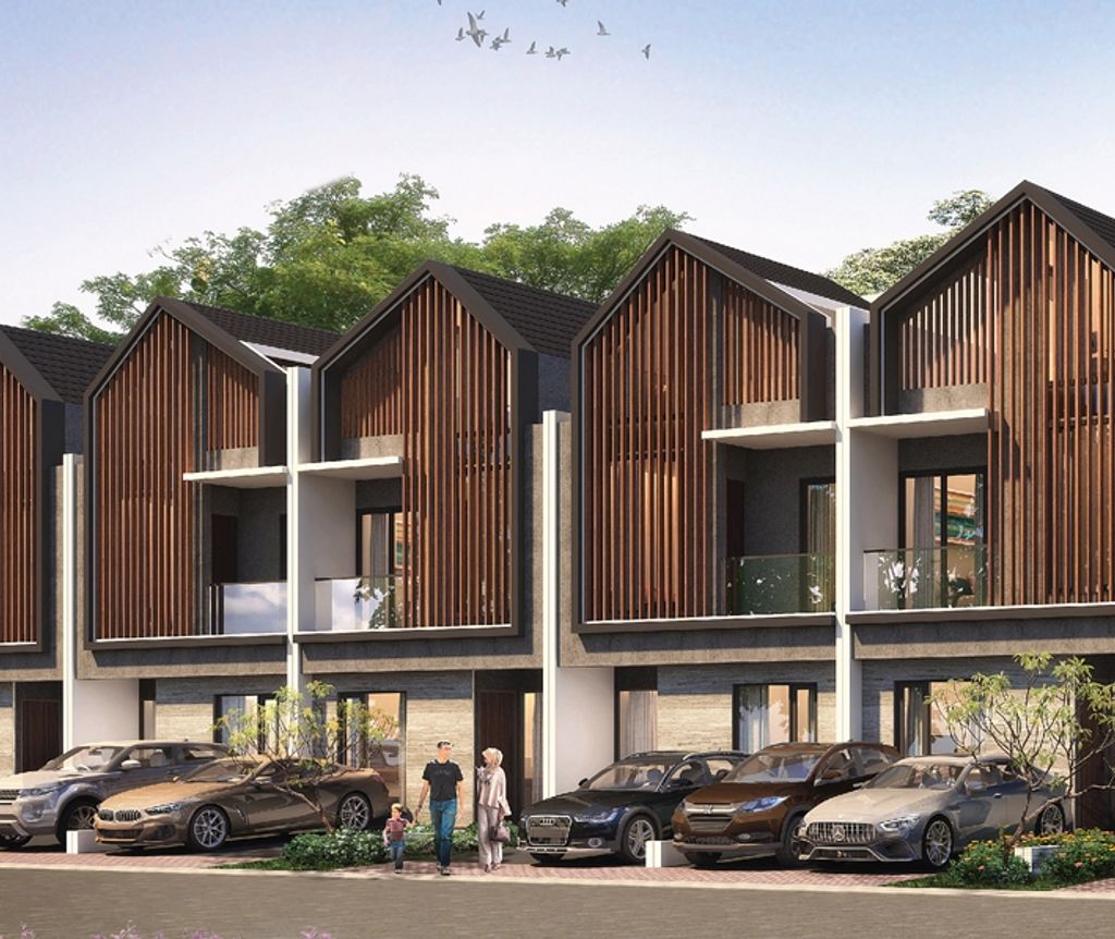 foto tampak rumah tipe MAIKA perumahan DISCOVERY ALUVIA BINTARO JAYA