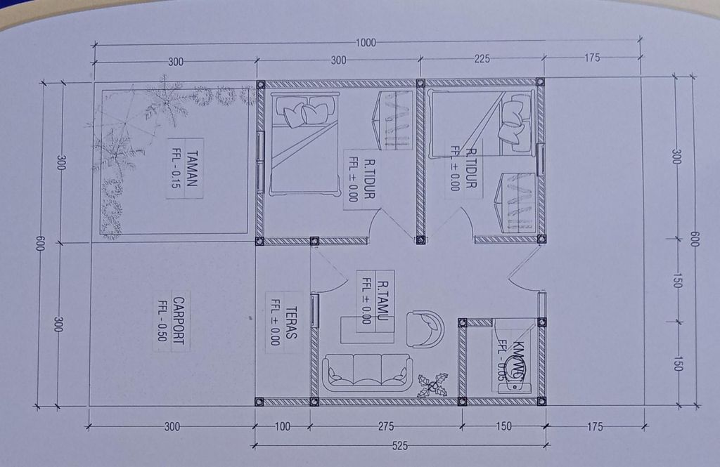 foto denah rumah tipe 30 perumahan PURI PRABANATA LEBO