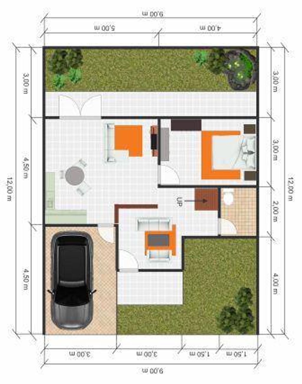 foto denah rumah tipe Grande B perumahan Bella Casa Village
