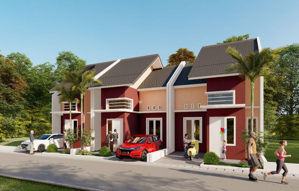 foto tampak rumah tipe New Carino Plus perumahan Bella Casa Village