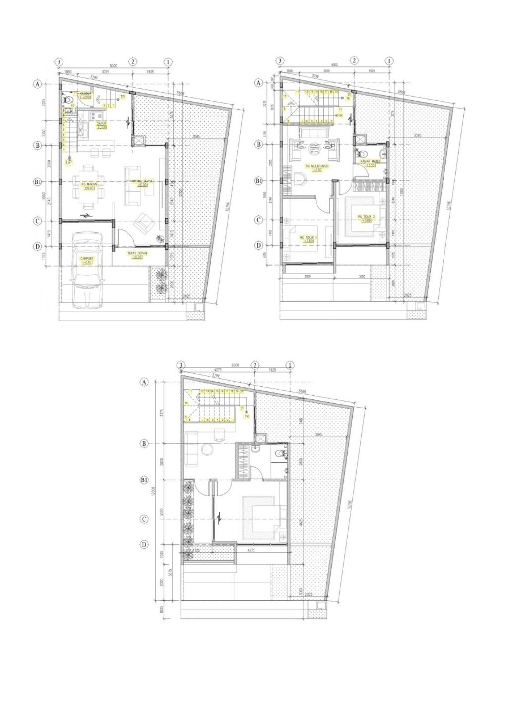 foto denah rumah tipe 101.35/132 perumahan ANWA RESIDENCE PURI