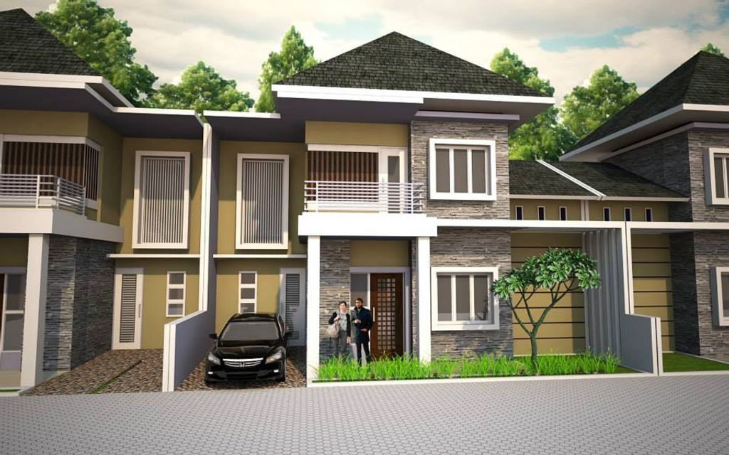 foto tampak rumah tipe Grande A perumahan Bella Casa Village