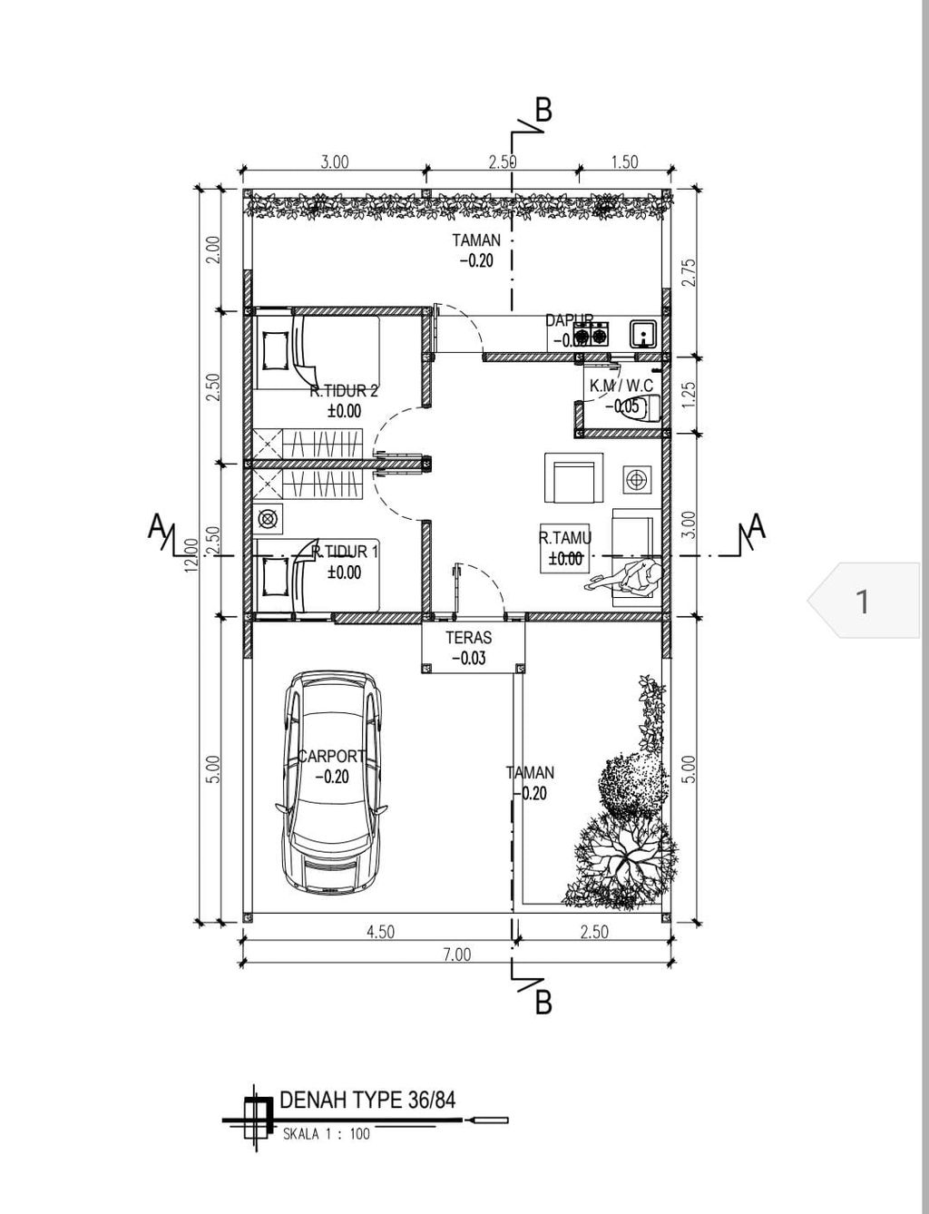 foto denah rumah tipe SEVILLA A perumahan Perumahan Grand Pavilion Regency