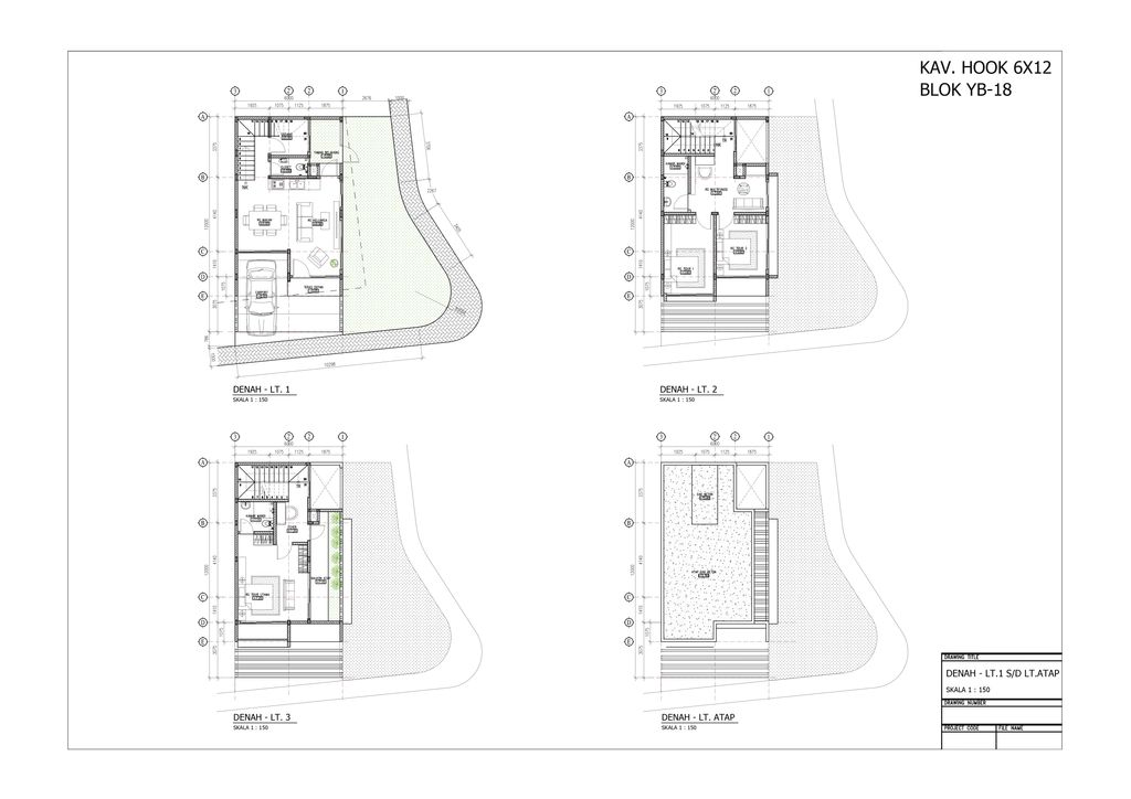 foto denah rumah tipe 125/132 perumahan ANWA RESIDENCE PURI