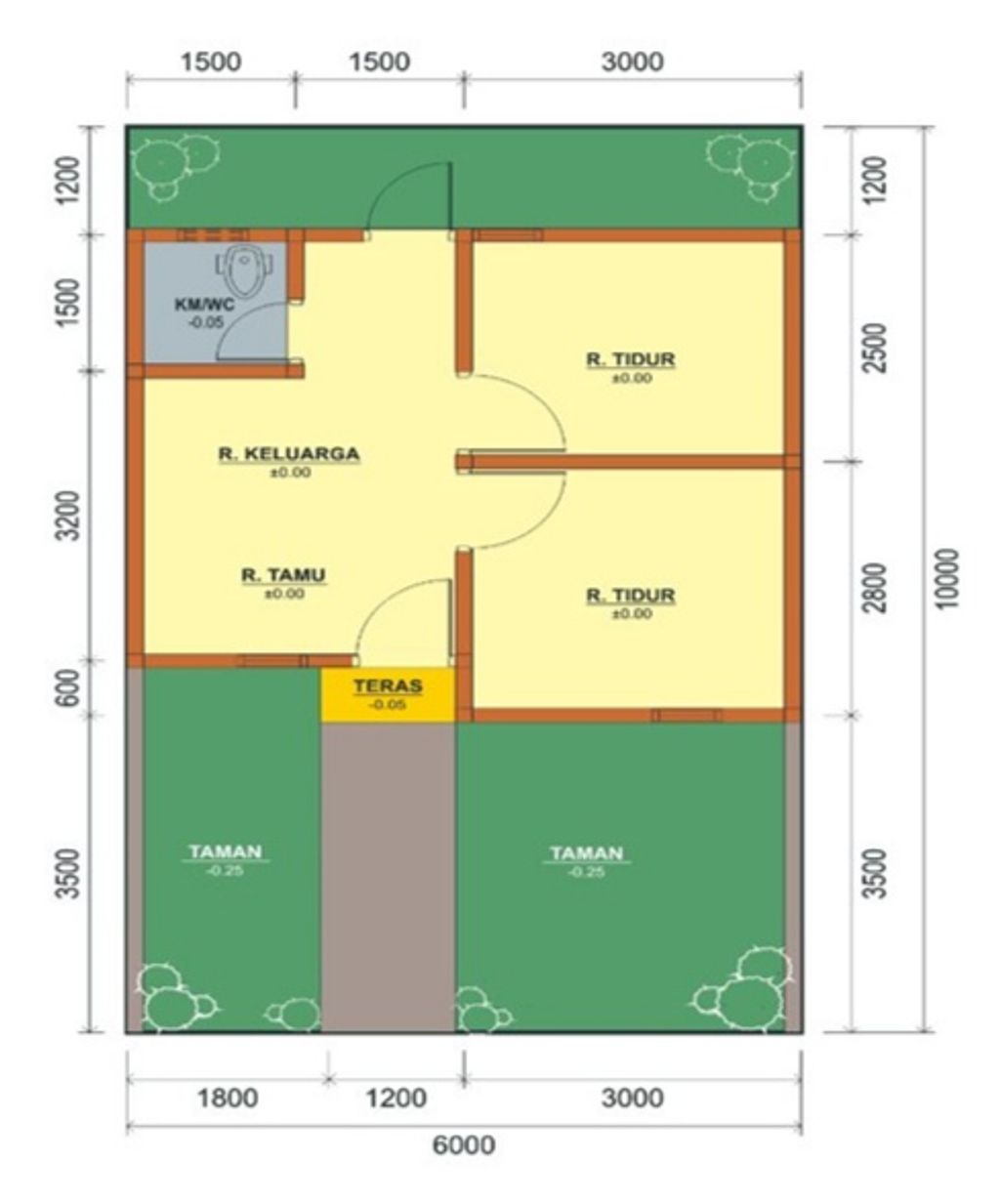 foto denah rumah tipe 30 perumahan Perumahan De Jasmine Garden Tegalrejo