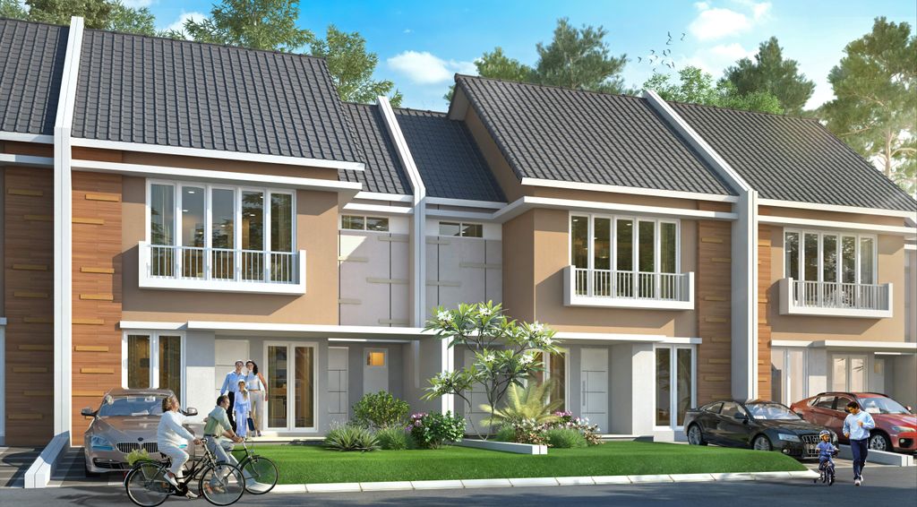 foto tampak rumah tipe 145/162 Nautica perumahan BATAKAN VILLAGE TAHAP 2