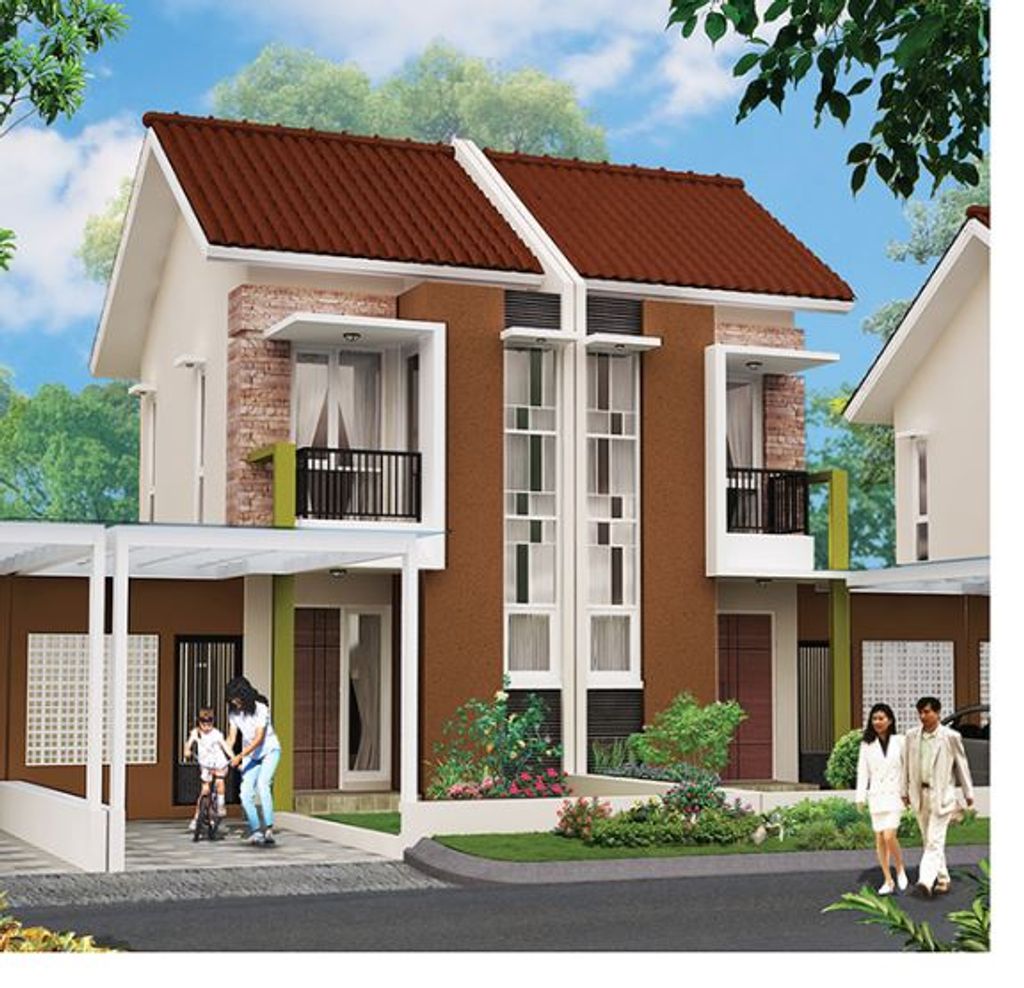 foto tampak rumah tipe Maoni perumahan CLUSTER CENDANA GREEN ARA KHI