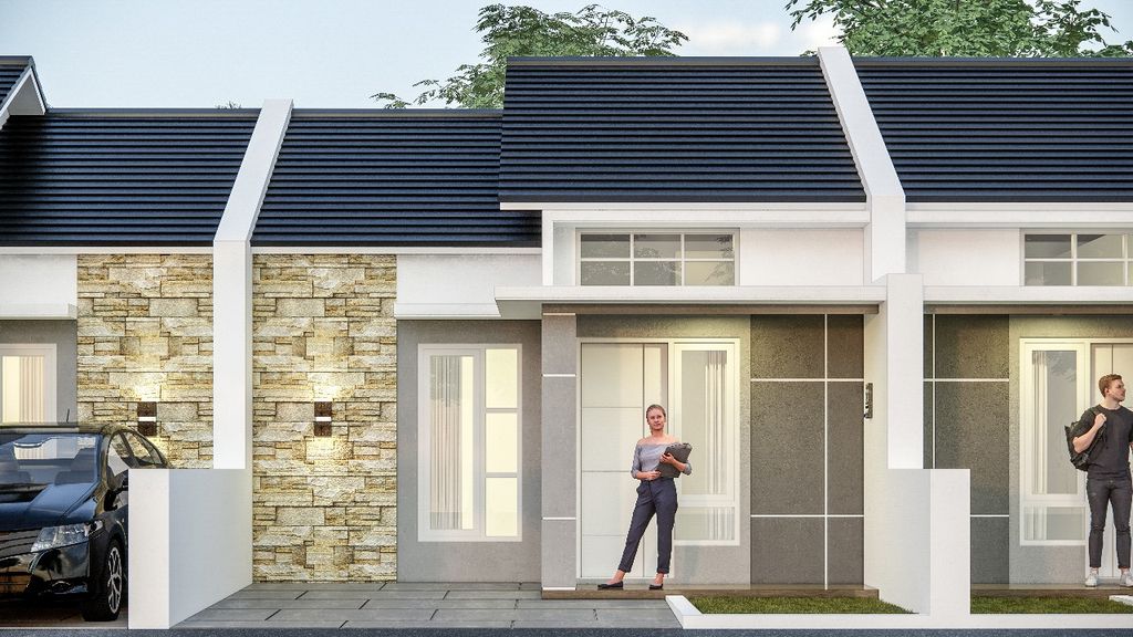 foto tampak rumah tipe 36/60 perumahan PESONA BK