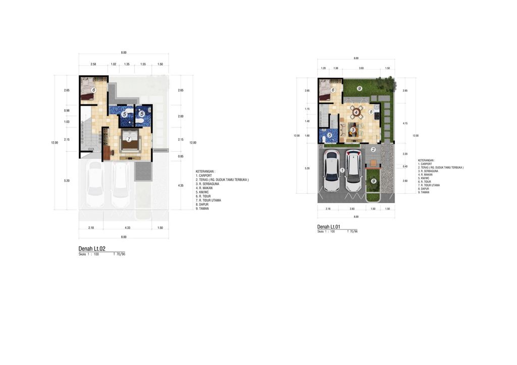 foto denah rumah tipe 70 perumahan Hasanah City
