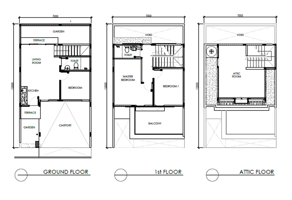 foto denah rumah tipe B - 7x12 perumahan Maison de Wisteria