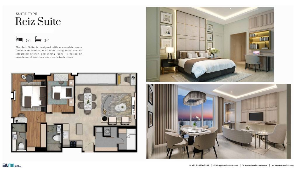 foto tampak rumah tipe Reiz Suite perumahan Apartemen The Reiz Condo Medan