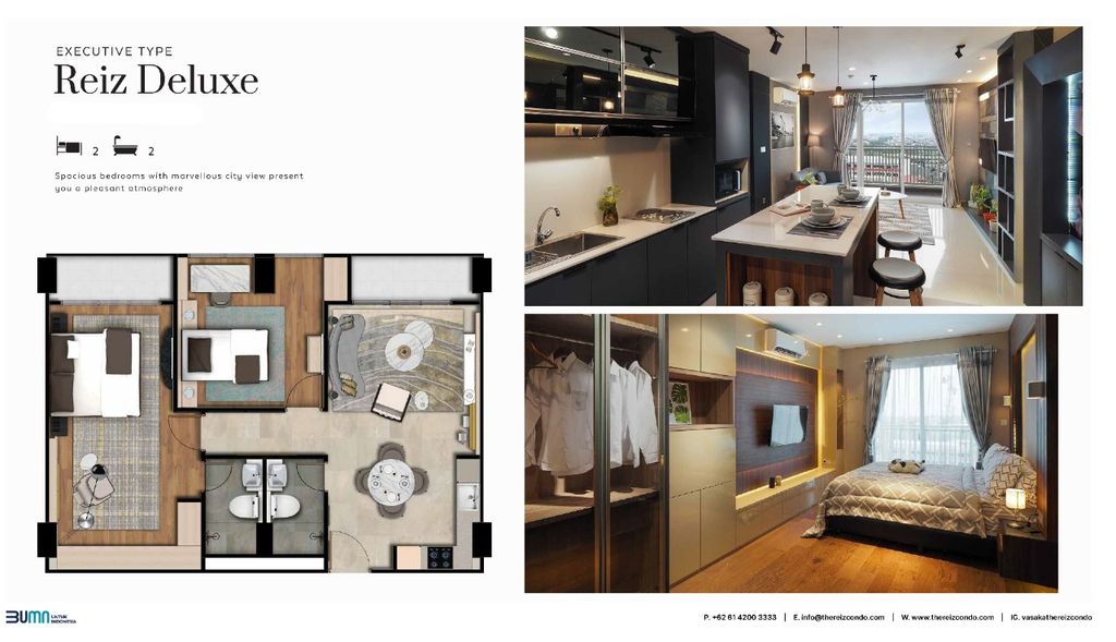 foto tampak rumah tipe Reiz Deluxe perumahan Apartemen The Reiz Condo Medan