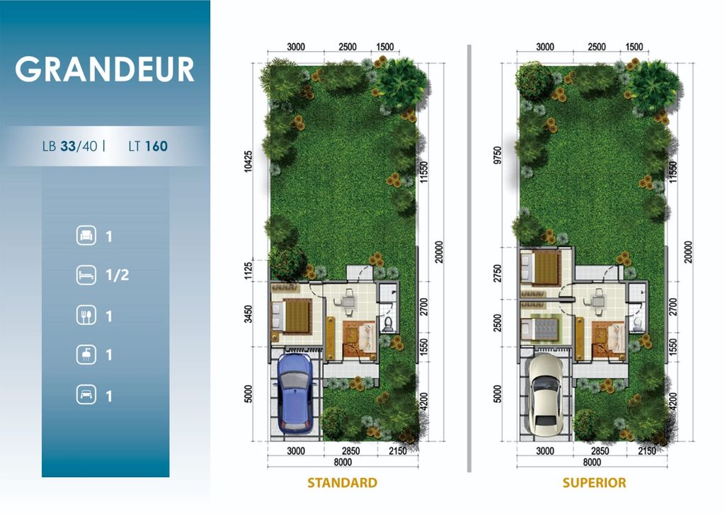 foto denah rumah tipe GRANDEUR perumahan PERUMAHAN CITRAMITRA CITY BANJARBARU EXELSIOR