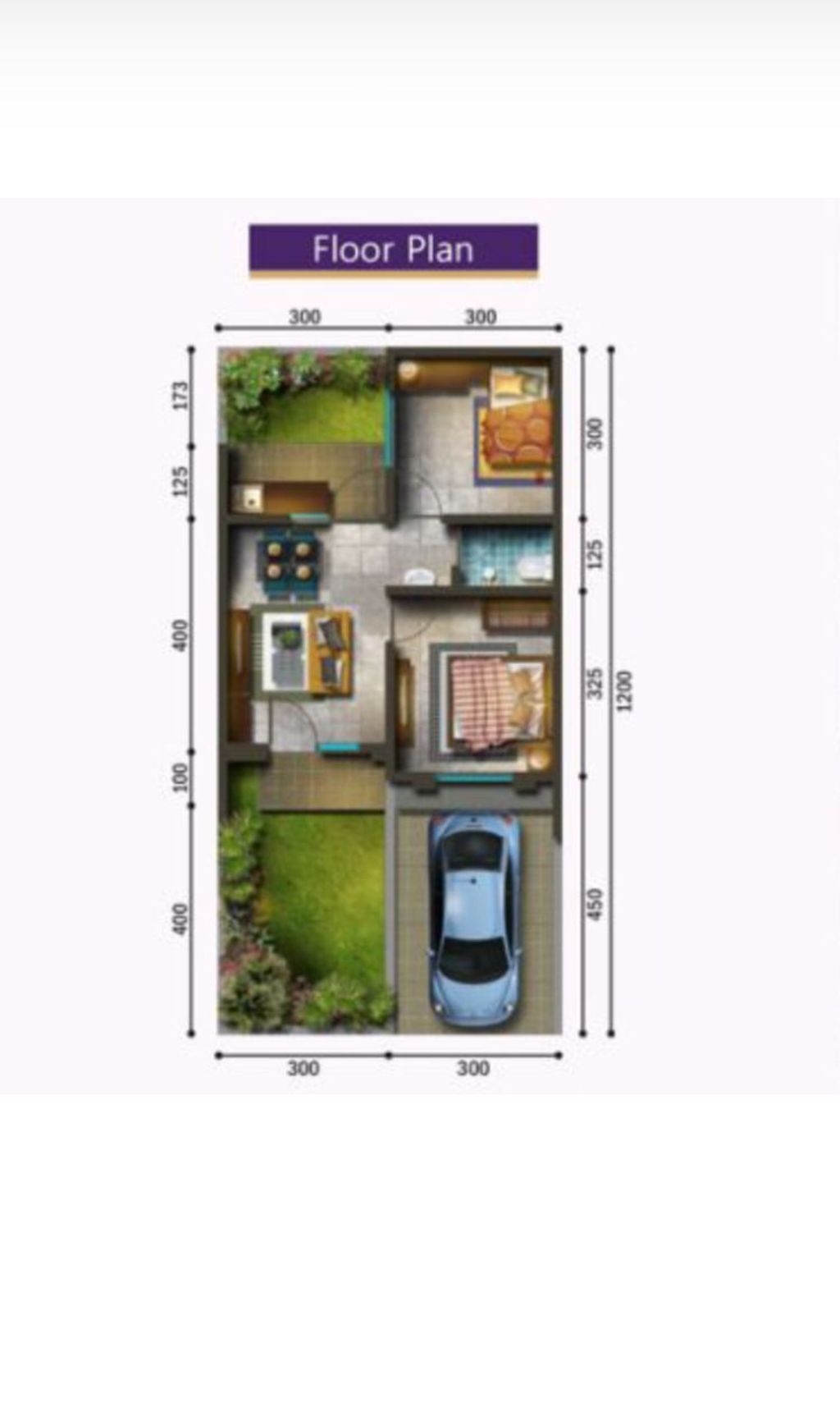 foto denah rumah tipe NC9-0007 perumahan SERPONG NATURA CITY