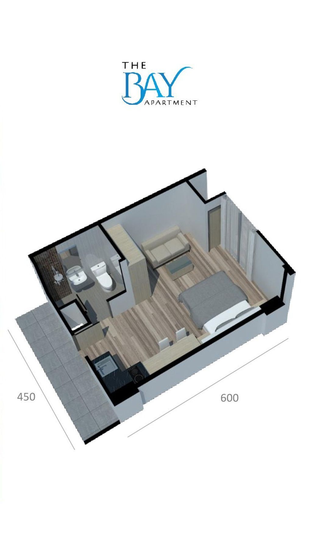 foto denah rumah tipe DELUXE A perumahan The bay Apartment