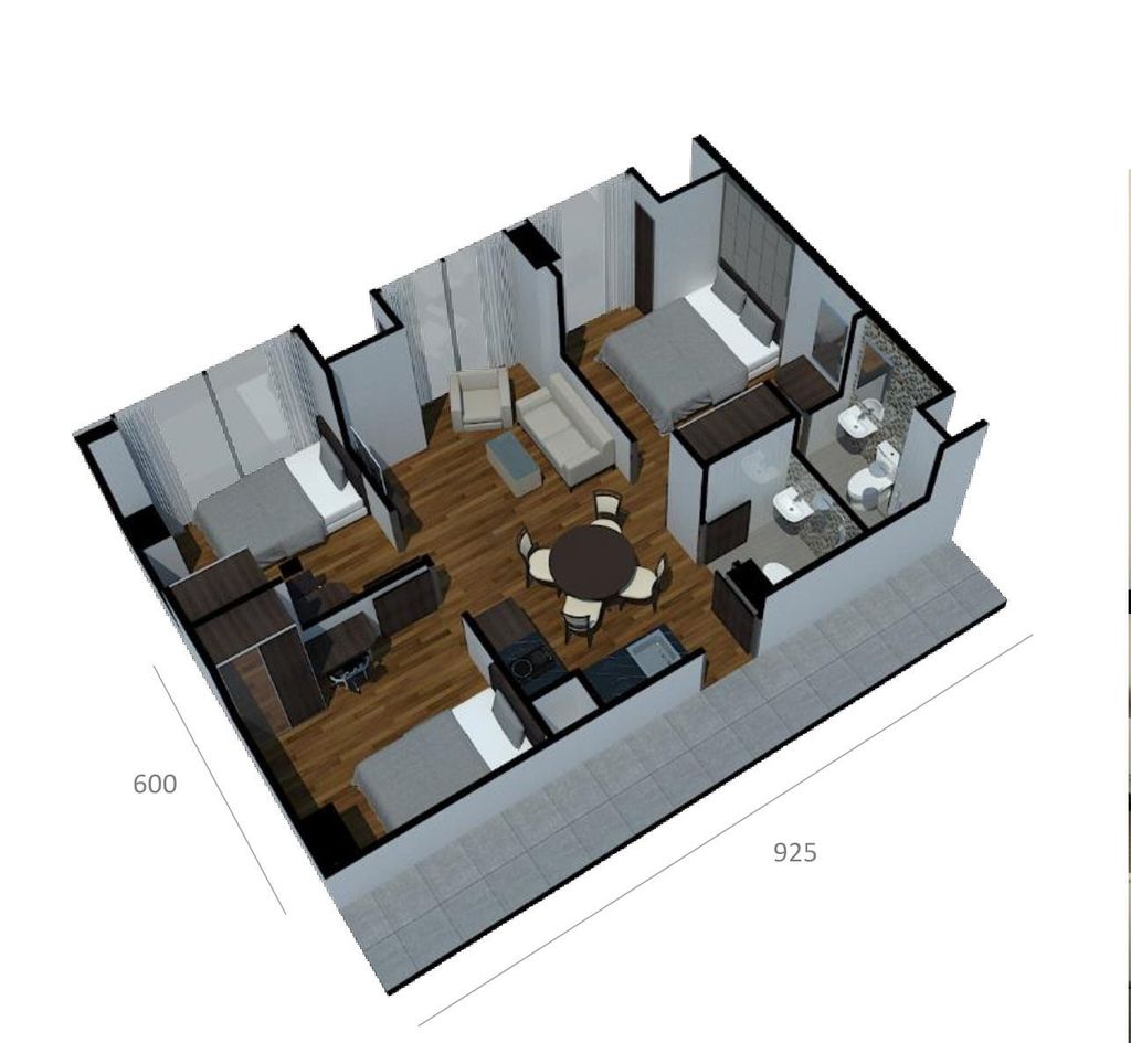foto denah rumah tipe EXECUTIVE perumahan The bay Apartment
