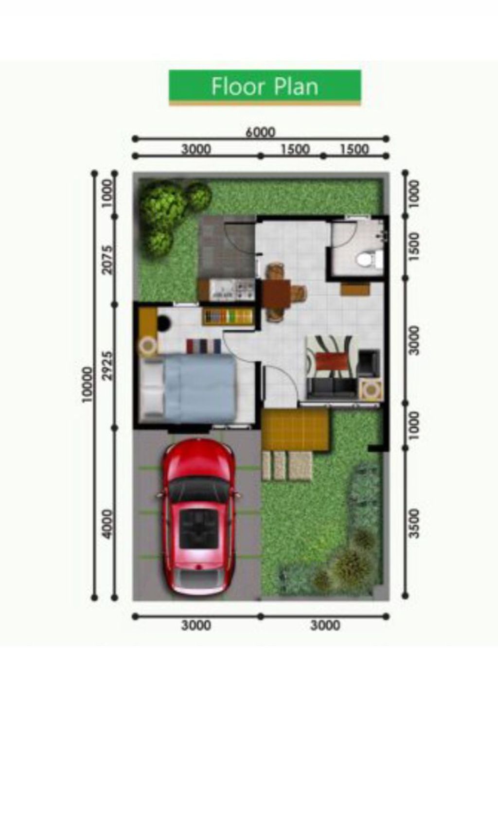 foto denah rumah tipe NF9-0021 perumahan SERPONG NATURA CITY