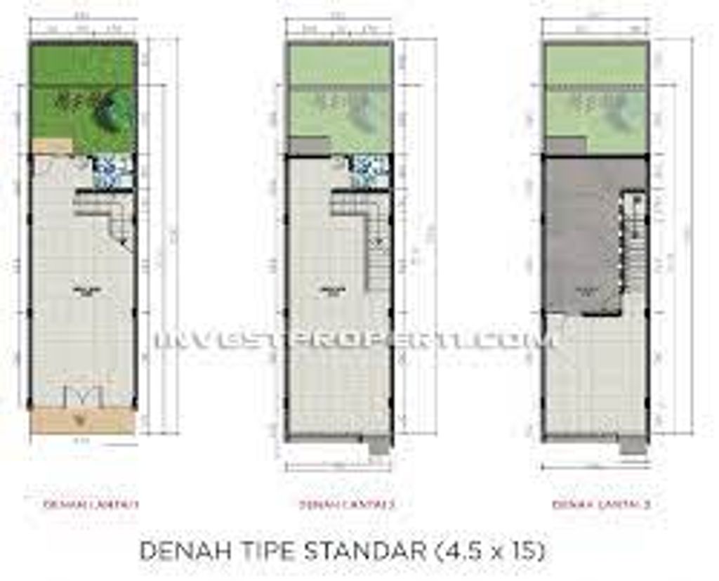 foto denah rumah tipe Ruko Blok J perumahan Komplek Brayan City