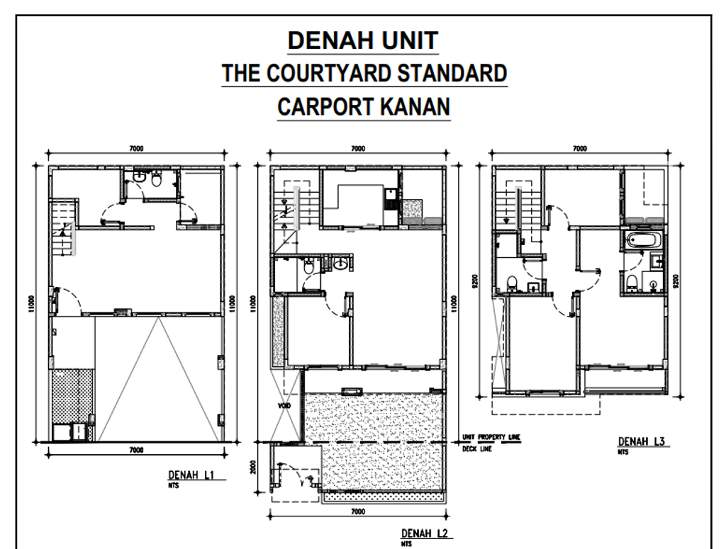 foto denah rumah tipe The Courtyard perumahan DAISAN - (OSAKA, TOKYO, FUJI)
