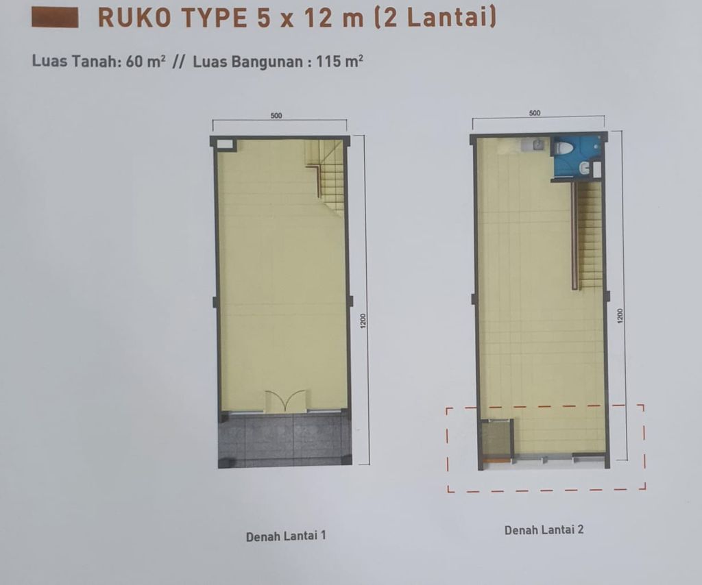 foto denah rumah tipe 5 perumahan SUMMARECON MUTIARA MAKASSAR RUKO GRAHA BOULEVARD