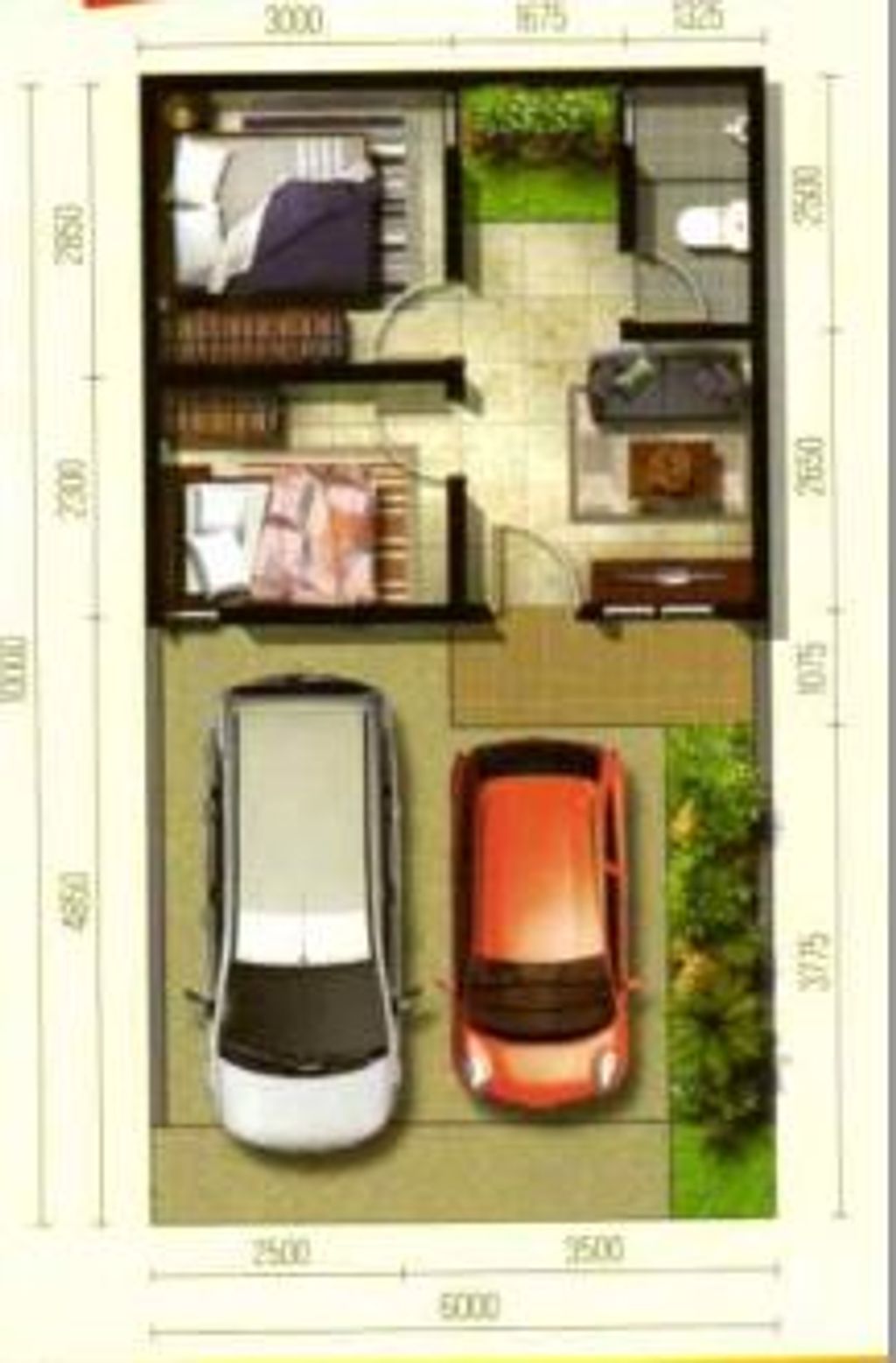 foto denah rumah tipe NEO FIERA perumahan GRAHA RAYA NEO FIERA