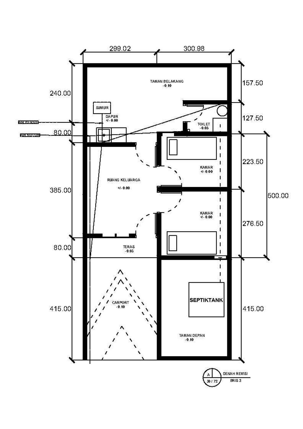 foto denah rumah tipe 30/72 New perumahan BRIS RESIDENCE 2