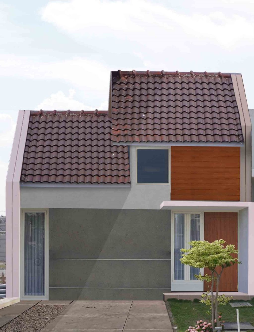 foto tampak rumah tipe AURELIE perumahan GRAND ALEXANDRIA 1
