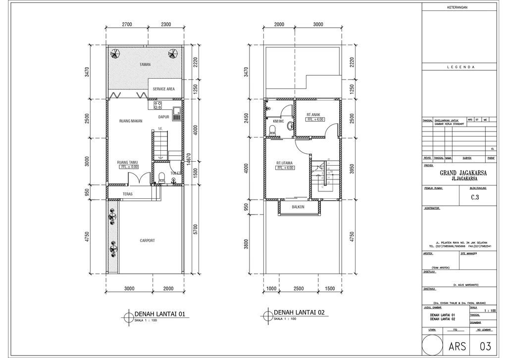 foto denah rumah tipe American Style perumahan PERUMAHAN GRAND JAGAKARSA TAHAP 3