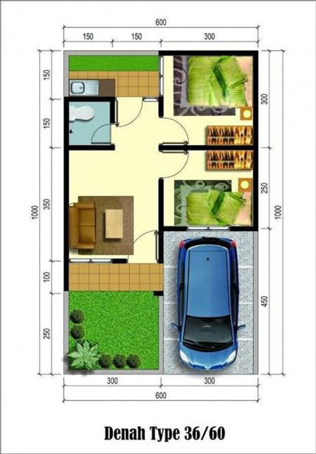 foto denah rumah tipe Subsidi perumahan CIHAMPELAS RESIDENCE TAHAP 2