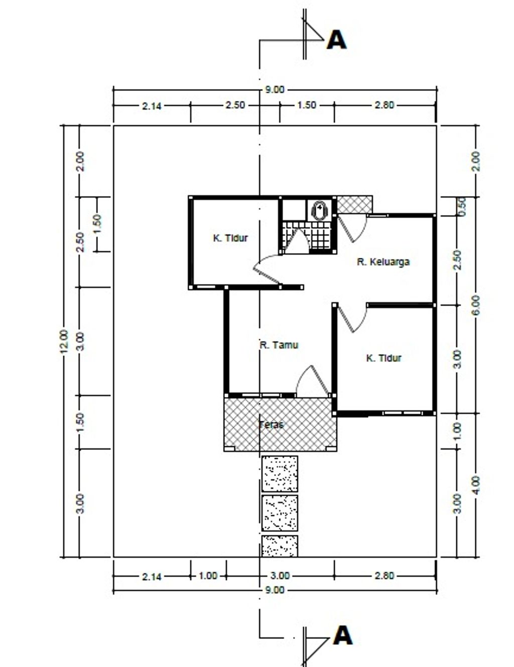 foto denah rumah tipe 36 perumahan NUANSA KULIM INDAH TAHAP 3