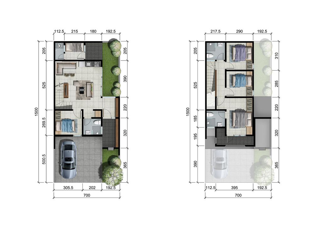 foto denah rumah tipe Machnow Deluxe perumahan CITRALAND CITY KEDAMEAN