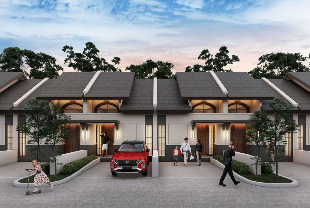 foto tampak rumah tipe Corvey perumahan CITRALAND CITY KEDAMEAN