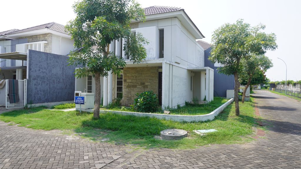 foto tampak rumah tipe MAUELLA SUDUT perumahan VALENCIA SPRING