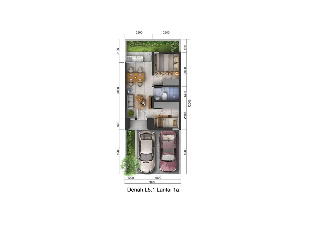 foto denah rumah tipe Corvey TS perumahan CITRALAND CITY KEDAMEAN