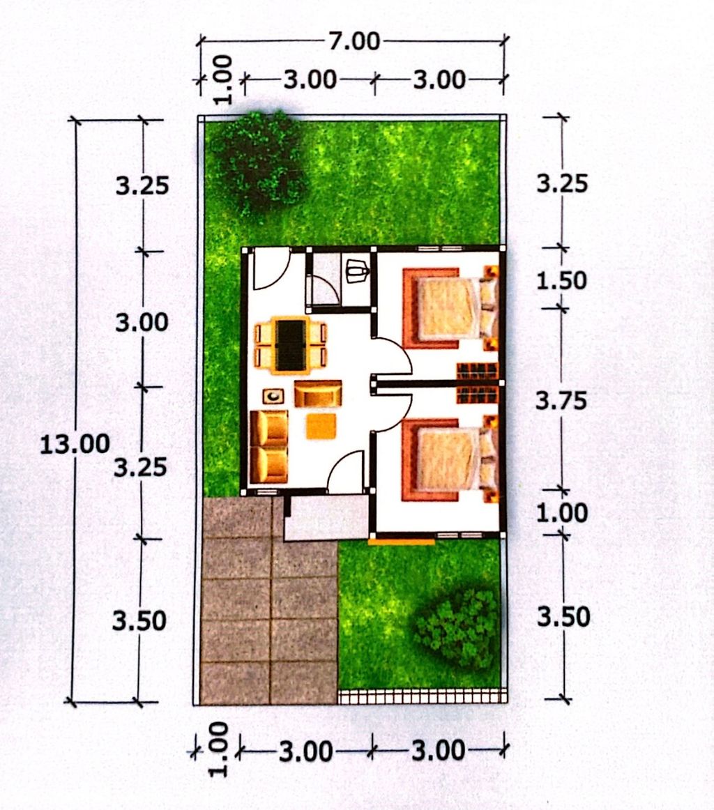 foto denah rumah tipe 36 Subsidi 2024 perumahan CITRA HILL