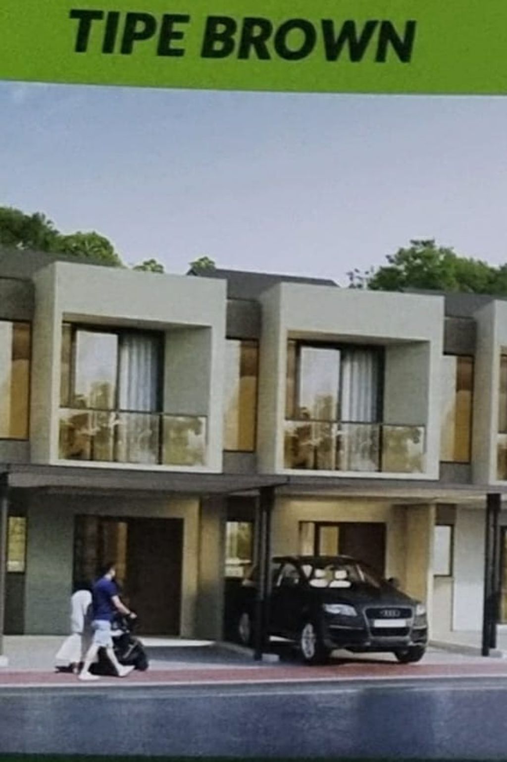 foto tampak rumah tipe Brown badan 3 perumahan RUMAH MILENIAL-PIK 2 EXTENSION