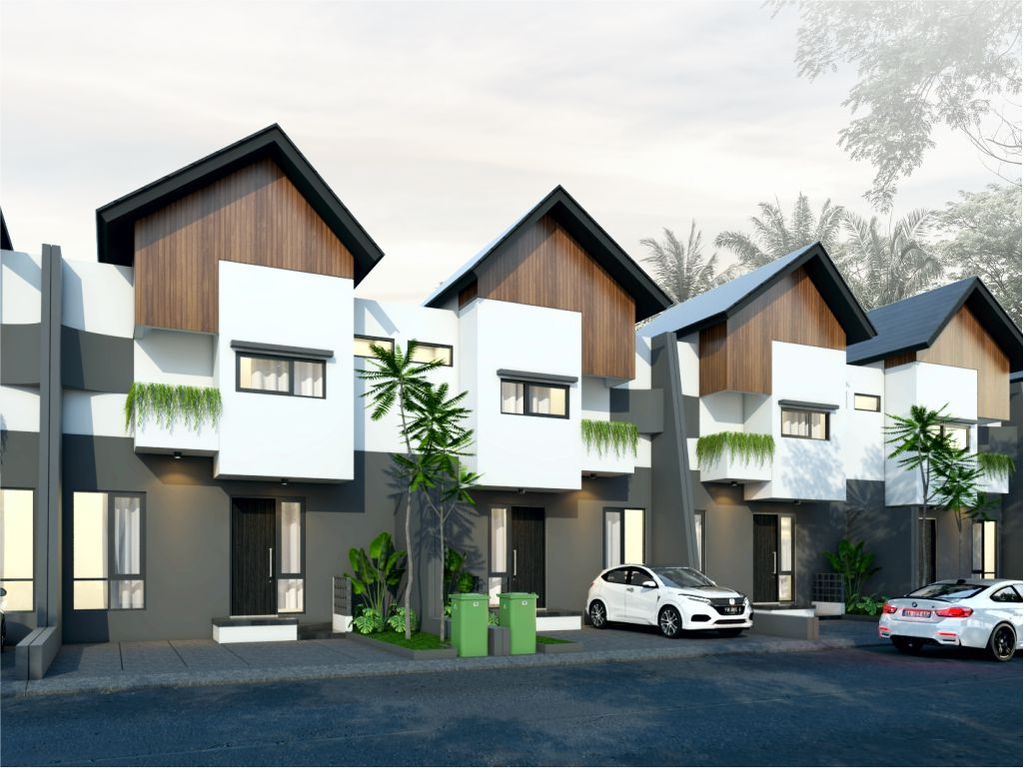 foto tampak rumah tipe 55 perumahan GREEN TASNEEM