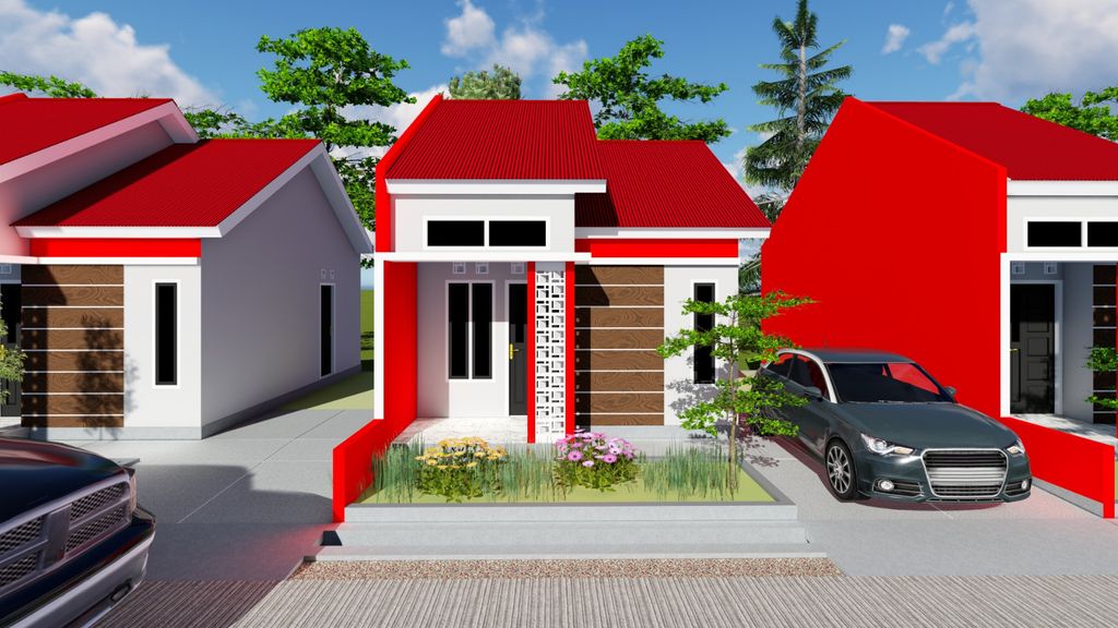 foto tampak rumah tipe 36 perumahan PONDOK GAZIMARA