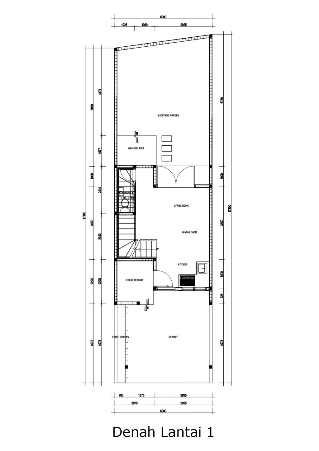 foto denah rumah tipe MAPLE perumahan ARKAMAYA RESIDENCE