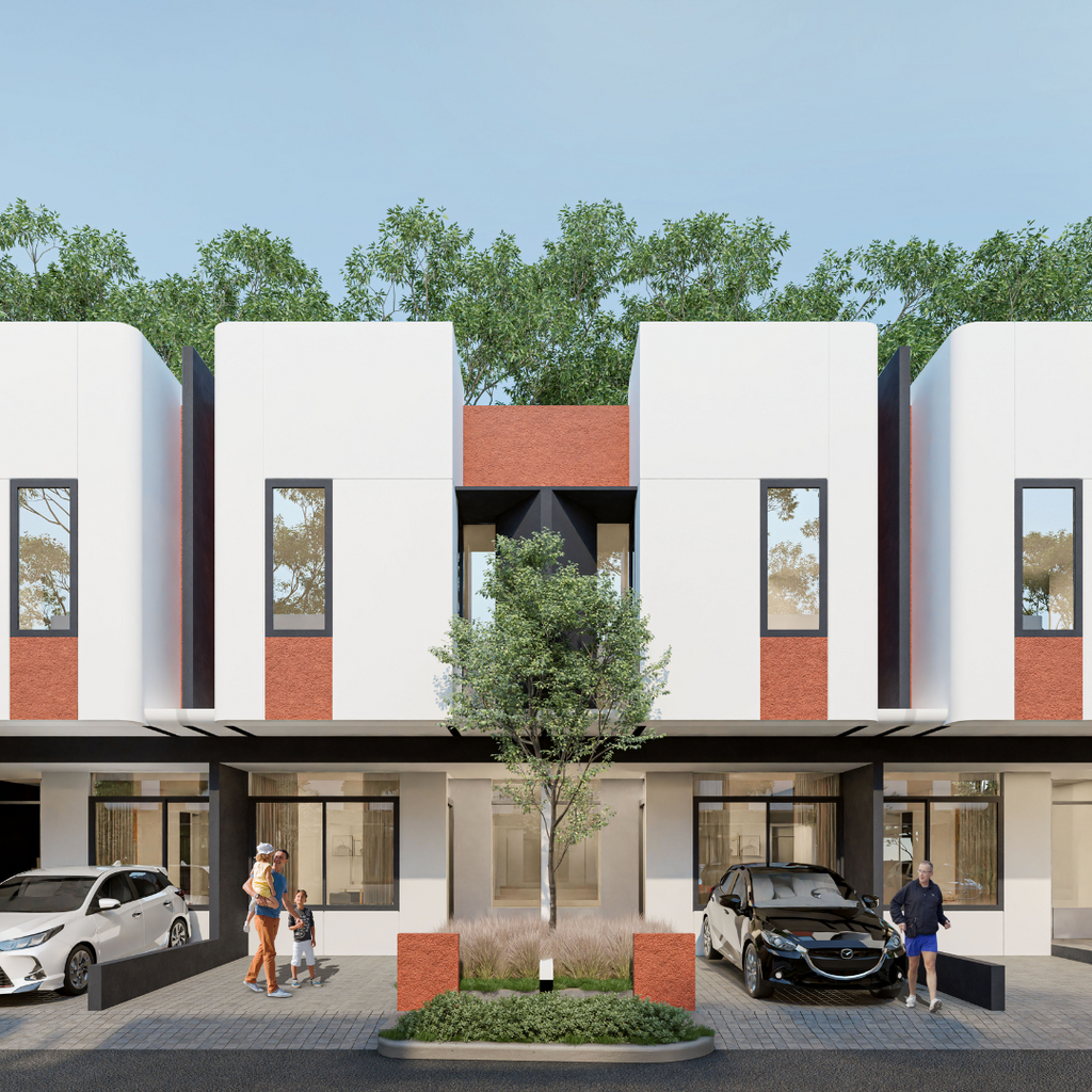 foto tampak rumah tipe Fendi perumahan Givency One Tahap III