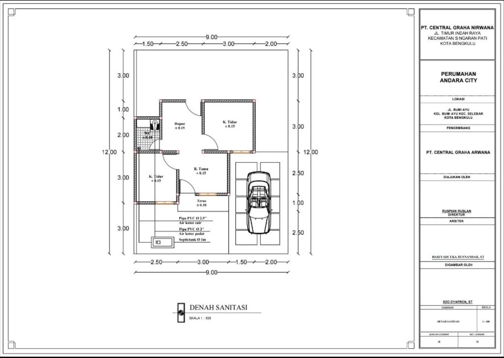 foto denah rumah tipe 36 perumahan PERUMAHAN ANDARA CITY