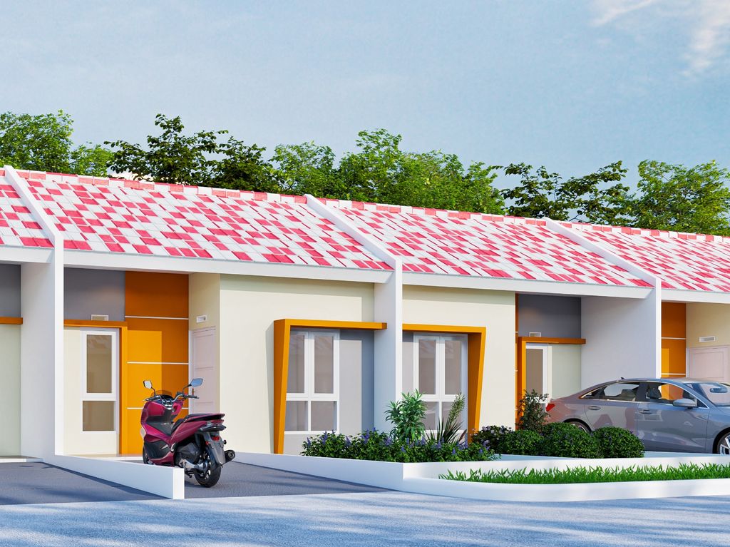 foto tampak rumah tipe ASTER 2024 perumahan BUKIT CILEGON ASRI