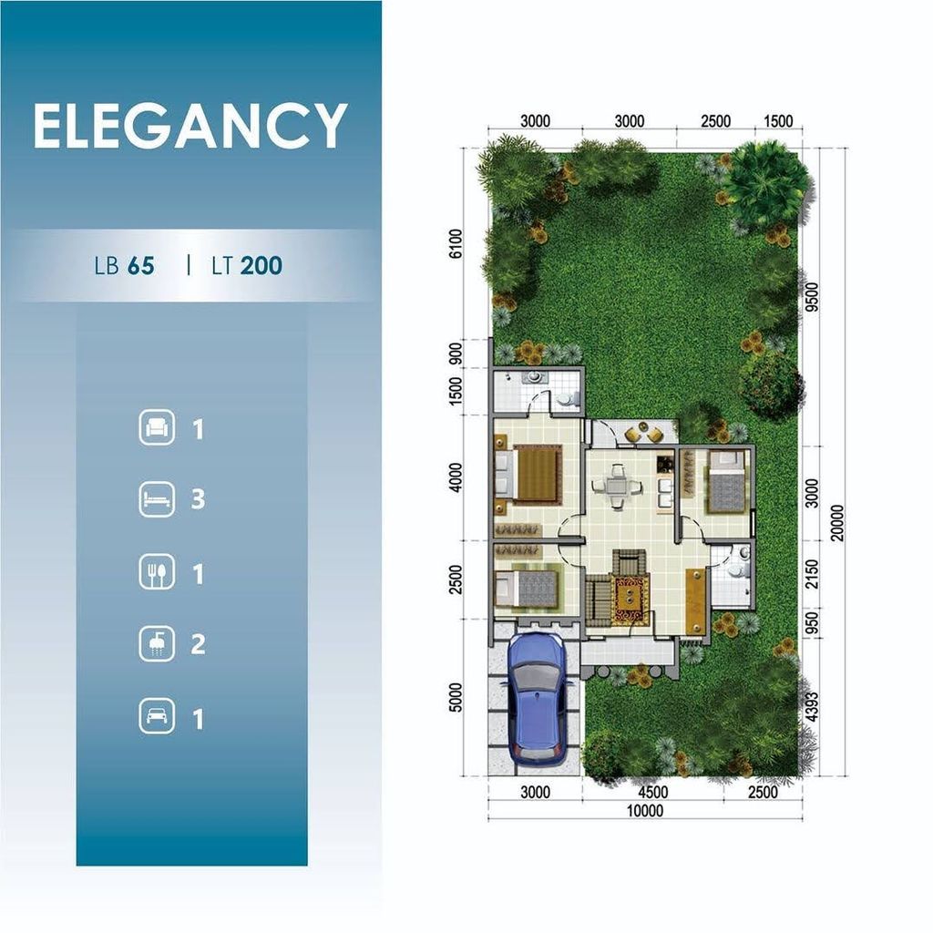 foto denah rumah tipe ELEGANCY perumahan PERUMAHAN CITRAMITRA CITY BANJARBARU EXELSIOR