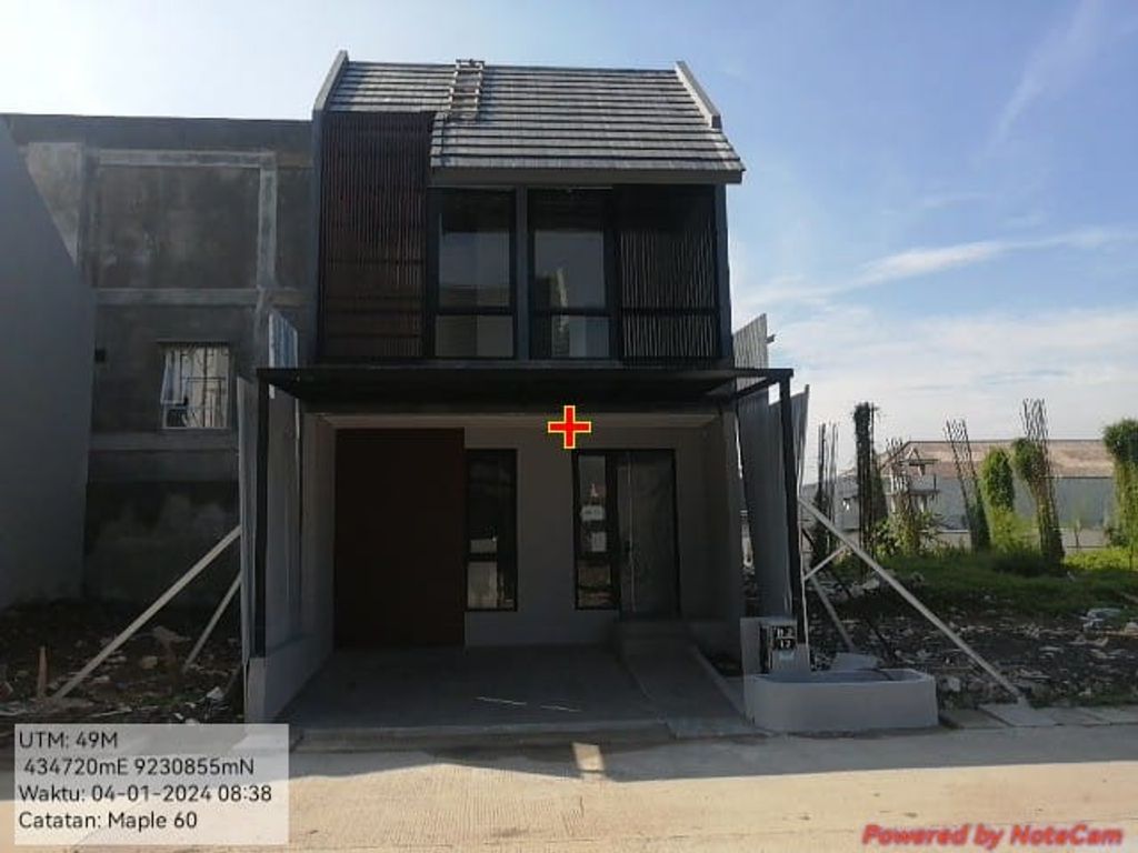 foto tampak rumah tipe Maple 2 Rumah 60 perumahan Adivasa