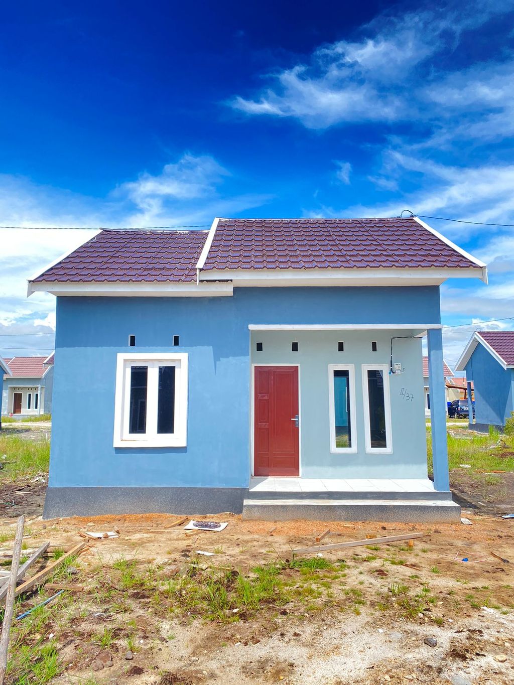 foto tampak rumah tipe 36 Subsidi 2024 perumahan PAMA TIRTA JAYA 4