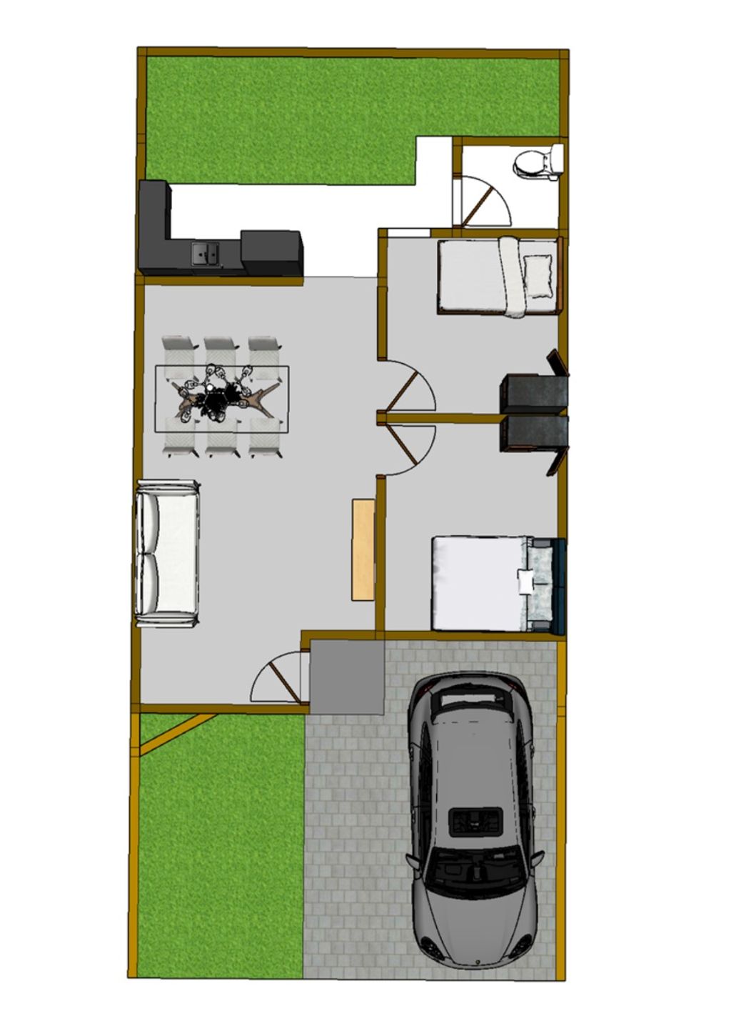foto denah rumah tipe 60/120 perumahan Siliwangi Green Residence