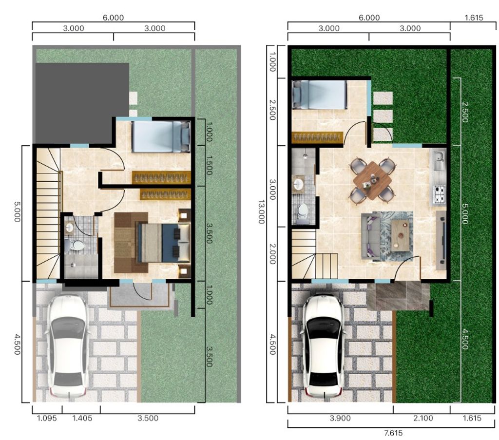 foto denah rumah tipe C-72-99 perumahan CITRAGRAND CIBUBUR CBD/CITRAGRAND 2 ( CLUSTER CALATHEA tahap 3)