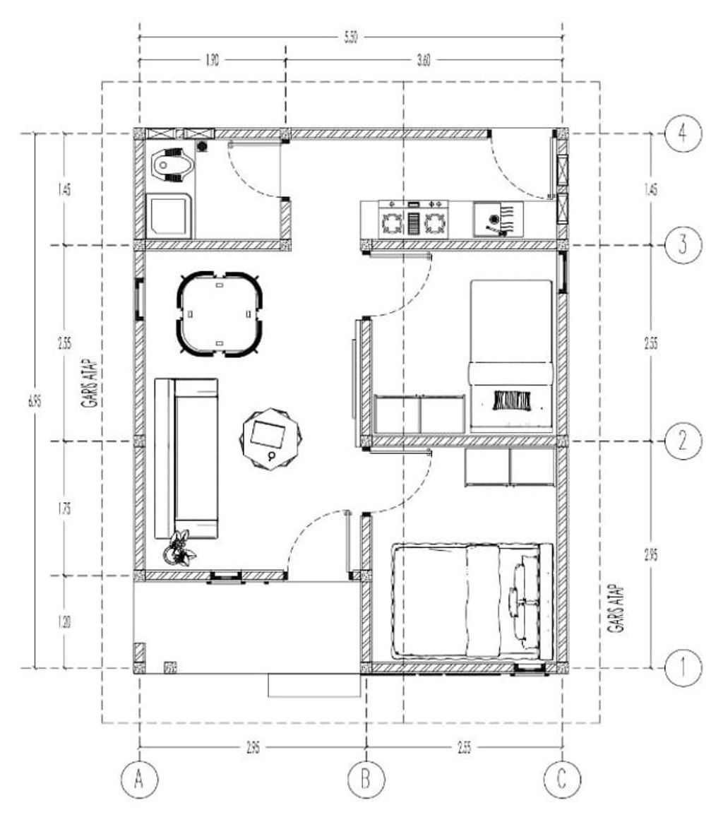 foto denah rumah tipe 36/150 perumahan ANUGERAH RESIDENCE 2