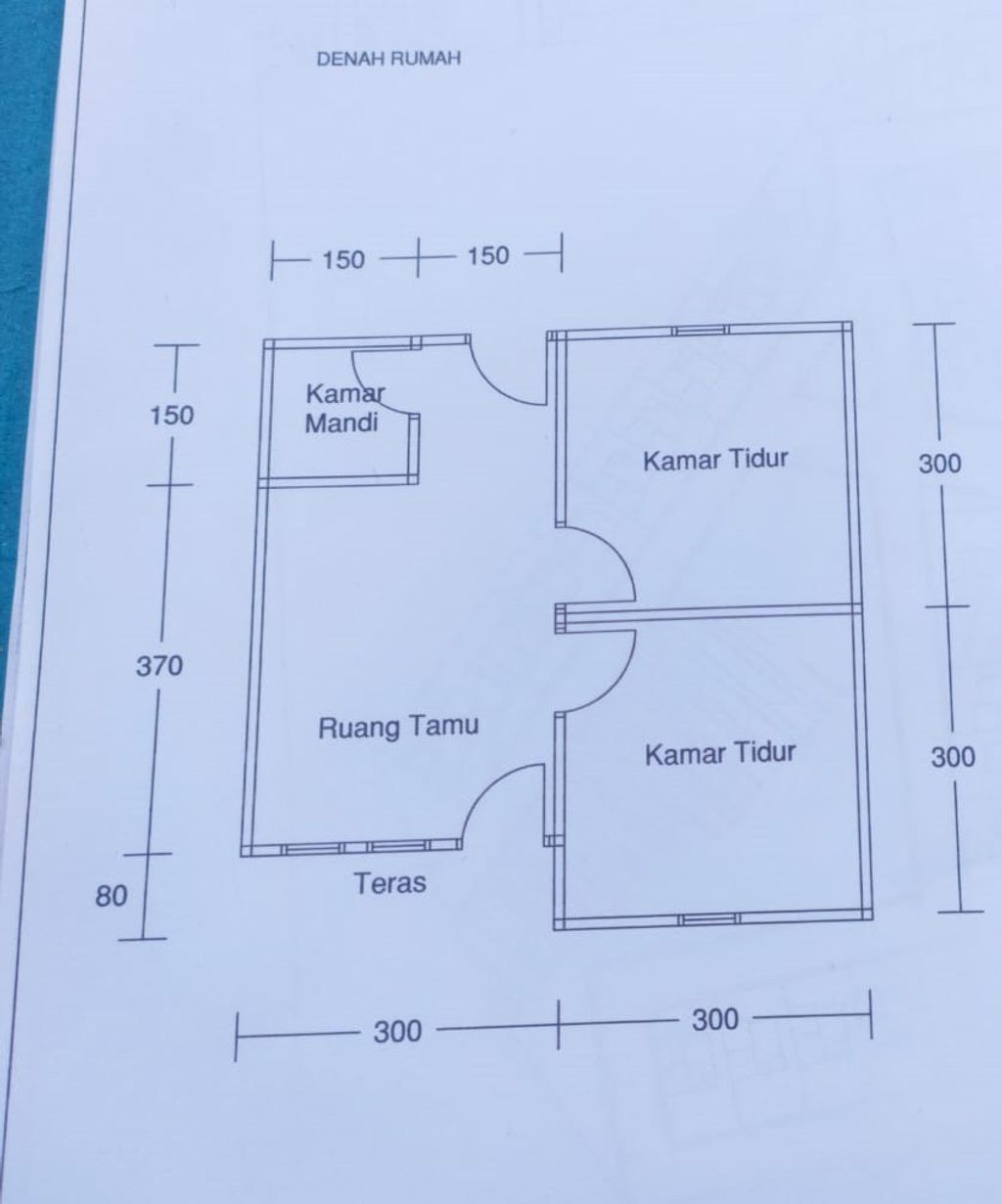 foto denah rumah tipe 36 perumahan Lematang Mulya Residence 2