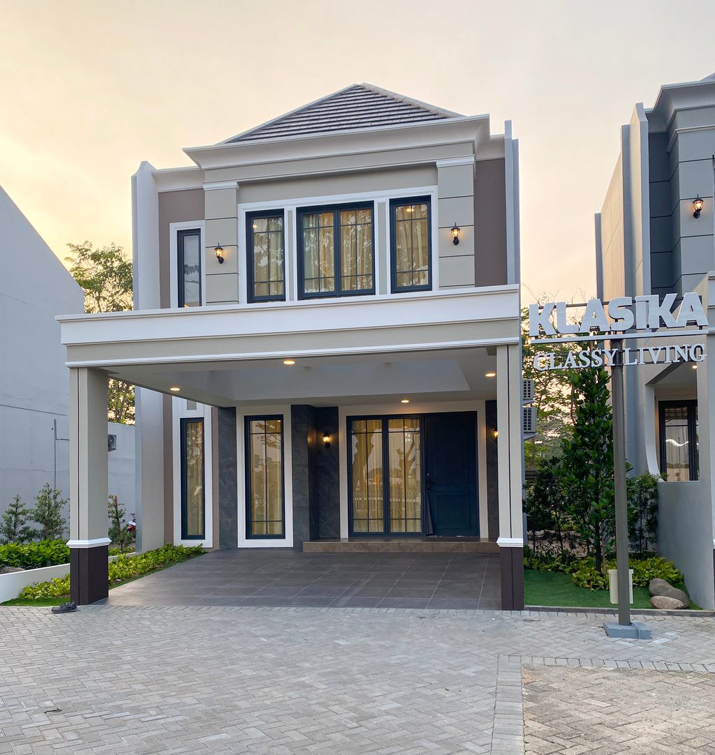 foto tampak rumah tipe T.120/104.KL perumahan GRAND WISATA - KLASIKA